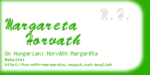 margareta horvath business card